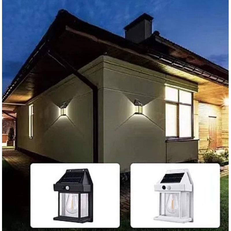 Casa si Gradina - Corpuri si surse de iluminat - Veioze si lampi - Lampadare - Lampa solara de perete LED cu senzor de miscare fara fir 3W Coba, lumina decorativa - Infinity.ro