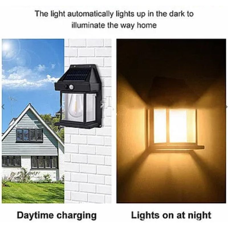 Casa si Gradina - Corpuri si surse de iluminat - Veioze si lampi - Lampadare - Lampa solara de perete LED cu senzor de miscare fara fir 3W Coba, lumina decorativa - Infinity.ro