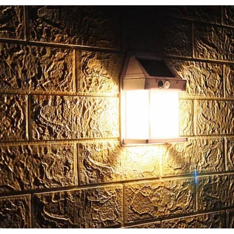 Casa si Gradina - Corpuri si surse de iluminat - Veioze si lampi - Lampadare - Lampa solara de perete LED cu senzor de miscare fara fir 3W Coba, lumina decorativa - Infinity.ro