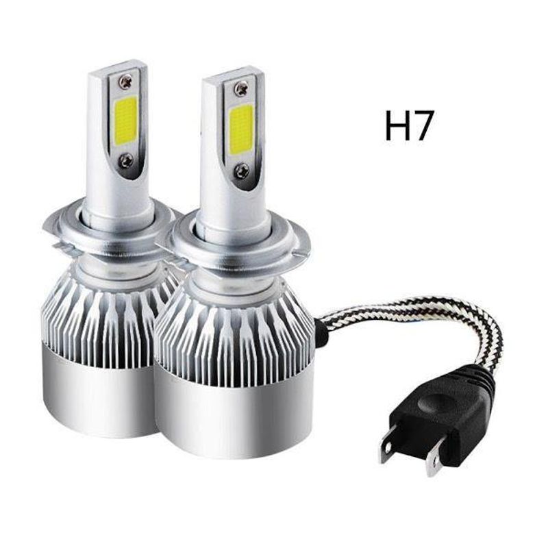 Casa si Gradina - Corpuri si surse de iluminat - Becuri si tuburi neon - Becuri - Set 2 Becuri Auto LED C6 H7, Iluminare Puternica 7600 Lumeni, Consum Redus 36W - Infinity.ro