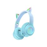 TV, Audio-Video si Foto - Portabile audio - Casti audio - Casti cu Urechi de Pisica, Fara Fir, Bluetooth 5.0, cu Lumina LED, Portabile, Pliabile, Utilizare Universala - Verde - Infinity.ro