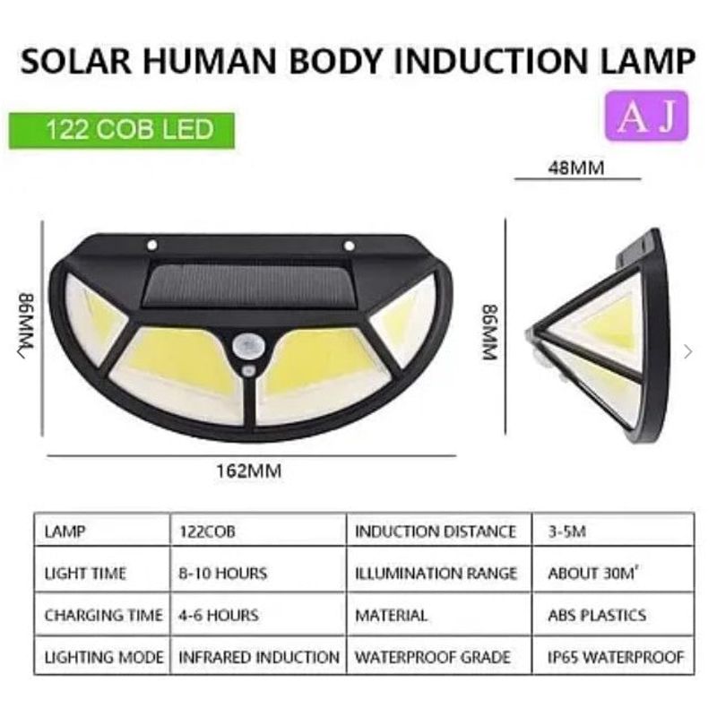 Casa si Gradina - Corpuri si surse de iluminat - Iluminat exterior - Lampi solare - Lampa solara SH -122 LED COB cu senzor de miscare si lumina 3 moduri ILUMINARE - Infinity.ro