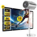 TV, Audio-Video si Foto - Videoproiectoare si accesorii - Videoproiectoare - Mini videoproiector 4K, 3D,1200, 1GB RAM+8GB ROM, wifi, bluetooth, suport telescopic rotativ 90° integrat, sunet HIFI - Infinity.ro