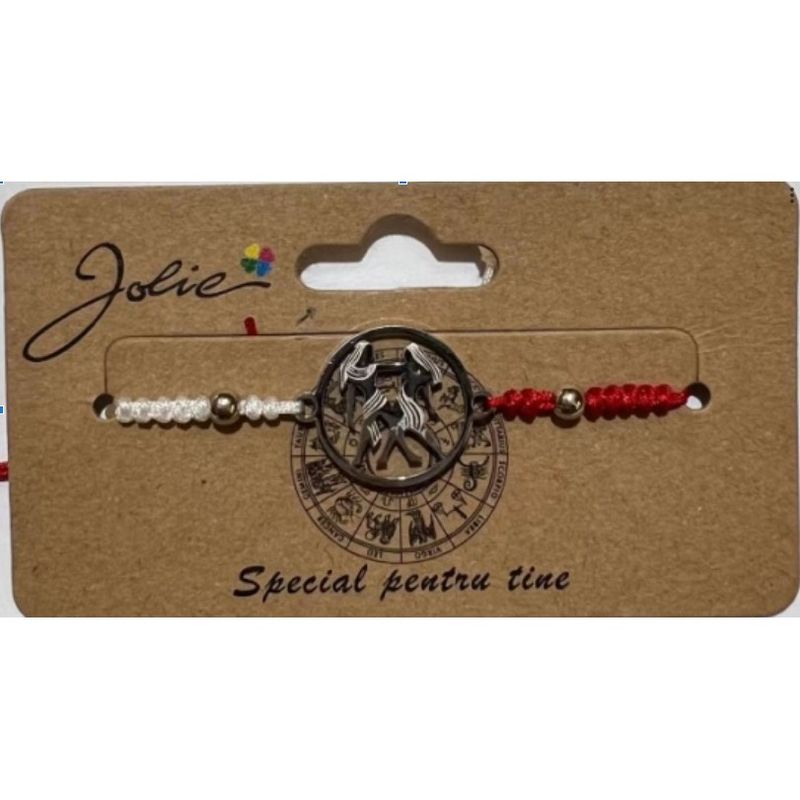 Fashion, accesorii si bijuterii - Femei - Bijuterii femei - Bratari femei - Martisor bratara zodiac, jolie, 5x9 cm, gemeni - Infinity.ro
