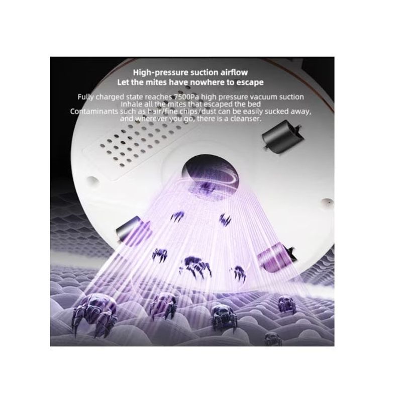 Electronice si Electrocasnice - Ingrijirea locuintei - Aspiratoare - Aspirator manual 3 in 1, cu lumina UV, portabil, anti-acarieni si bacterii, 120W - Green - Infinity.ro