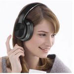 TV, Audio-Video si Foto - Portabile audio - Casti audio - Casti wireless over the ear, pliabile, bluetooth, microfon, autonomie 11h, radio, HiFi, noise canceling, negru - Infinity.ro