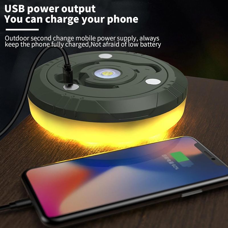 Casa si Gradina - Corpuri si surse de iluminat - Veioze si lampi - Lampadare - Lampa cu banda LED-uri  RGB pentru camping, 8m, IP44, lumina alba calda si colorata, alb - Infinity.ro