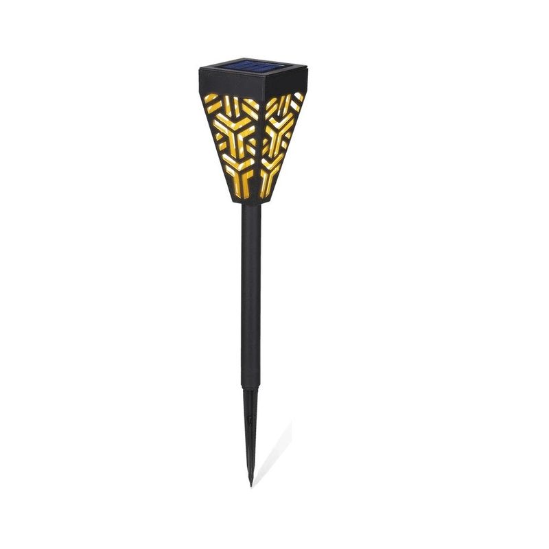 Casa si Gradina - Corpuri si surse de iluminat - Iluminat exterior - Lampi solare - Set cu 6 lampi solare decorative pentru gradina, 2 in 1, suspendata sau infipta, negru, cu lumina alba calda - Infinity.ro
