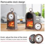 Casa si Gradina - Decoratiuni - Ceasuri - Veioza in Forma de Semineu cu Ceas, Plastic, Soclu E14, 40W, Model Retro - Alb - Infinity.ro