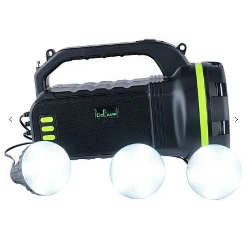 Casa si Gradina - Corpuri si surse de iluminat - Iluminat exterior - Lampi solare - Kit solar CL-18 cu radio si lanterna 10W + 3 becuri - Infinity.ro