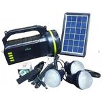 Casa si Gradina - Corpuri si surse de iluminat - Iluminat exterior - Lampi solare - Kit solar CL-18 cu radio si lanterna 10W + 3 becuri - Infinity.ro