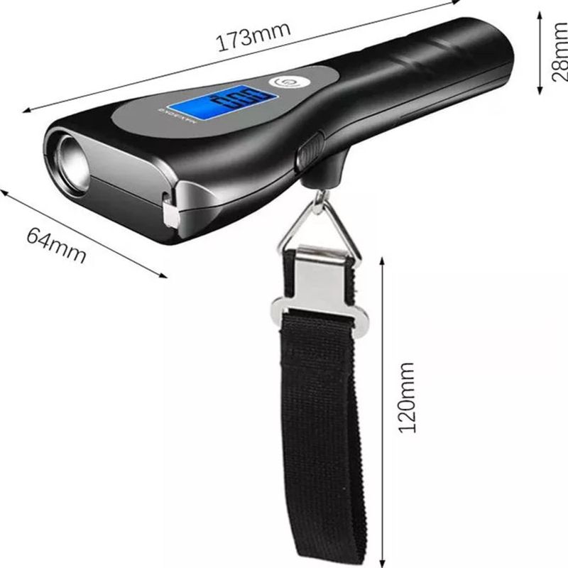 Casa si Gradina - Constructii - Depozitare, transport si protectie - Cantare electronice comerciale - Cantar electronic pentru bagaje Andowl, cu afisaj LCD si lanterna, portabil, max. 50kg - Infinity.ro