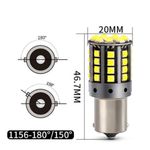 Casa si Gradina - Corpuri si surse de iluminat - Becuri si tuburi neon - Becuri - Set 2 Becuri auto LED 1156 cu 44 LED SMD, Canbus, 12V, 6000K, lumina alba - Infinity.ro