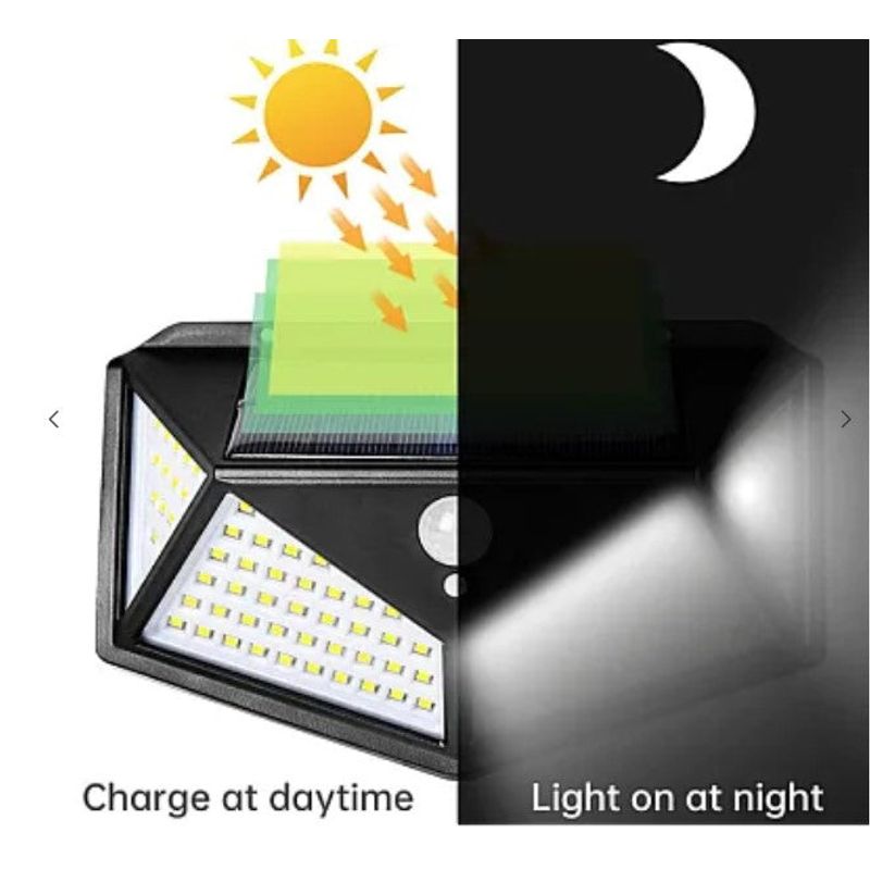 Casa si Gradina - Corpuri si surse de iluminat - Iluminat exterior - Lampi solare - Lampa solara de perete ULTRA 100 LEDuri BK-100 pentru exterior - Infinity.ro