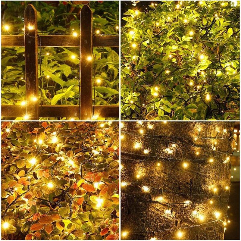 Casa si Gradina - Corpuri si surse de iluminat - Iluminat exterior - Instalatii luminoase exterior - Instalatie Luminoasa Solara, cu 100/300/450/600 LED-uri, IP65, cu Lumina Alba Calda/Rece - Infinity.ro