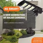 Casa si Gradina - Corpuri si surse de iluminat - Veioze si lampi - Lampadare - Lampa solara stradala 300W cu camera de supraveghere integrata si telecomanda negru - Infinity.ro