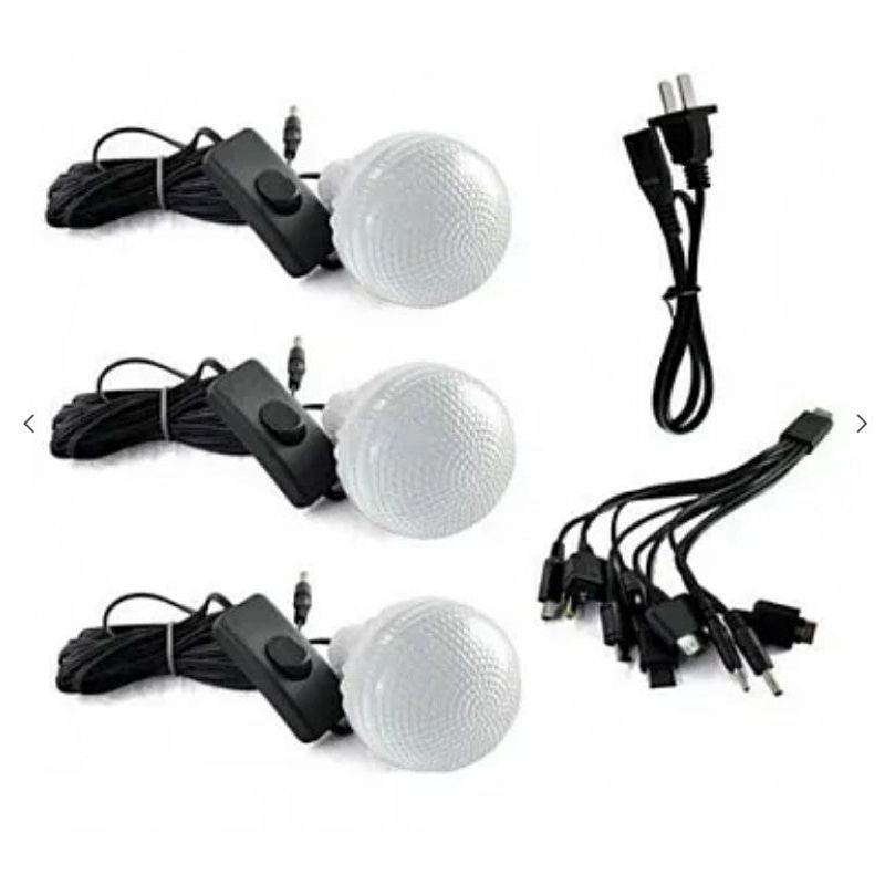 Casa si Gradina - Corpuri si surse de iluminat - Iluminat exterior - Lampi solare - Kit solar GDLITE GD-7 PREMIUM 3 becuri, lanterna inclusa + usb incarcare - Infinity.ro