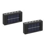 Casa si Gradina - Corpuri si surse de iluminat - Iluminat exterior - Lampi solare - Set 2 Lampi Solare de Perete cu 5 led Iluminare Sus Jos - 6 - Infinity.ro