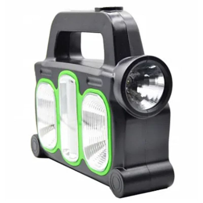 Casa si Gradina - Corpuri si surse de iluminat - Iluminat exterior - Lanterne - Lanterna de mana/Lampa HB6168 panou solar USB 10W 600LM, cu maner - Infinity.ro