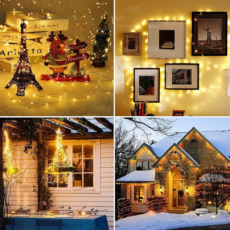 Casa si Gradina - Corpuri si surse de iluminat - Iluminat exterior - Instalatii luminoase exterior - Instalatie Solara, cu Lumina Alba calda/rece si Multicolora, 300 LED-uri, 8 Efecte, 30m - Alb Rece - Infinity.ro