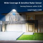 Casa si Gradina - Corpuri si surse de iluminat - Iluminat exterior - Lampi solare - Lampa solara stradala cu panou solar incorporat cu doua fete, cu inductie si telecomanda, 6500K, Negru - 200W - Infinity.ro