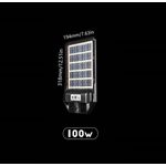 Casa si Gradina - Corpuri si surse de iluminat - Iluminat exterior - Lampi solare - Lampa solara stradala cu panou solar incorporat cu doua fete, cu inductie si telecomanda, 6500K, Negru - 200W - Infinity.ro