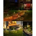 Casa si Gradina - Corpuri si surse de iluminat - Iluminat exterior - Lampi solare - 6 x Lampa solara decorativa pentru gradina, lumina calda, negru - Infinity.ro