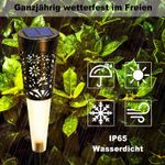 Casa si Gradina - Corpuri si surse de iluminat - Iluminat exterior - Lampi solare - 6 x Lampa solara decorativa pentru gradina, lumina calda, negru - Infinity.ro