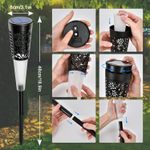 Casa si Gradina - Corpuri si surse de iluminat - Iluminat exterior - Lampi solare - 6 x Lampa solara decorativa pentru gradina, lumina calda, negru - Infinity.ro