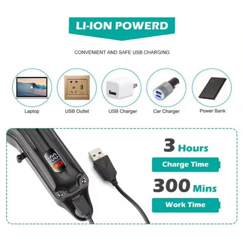 Ingrijire personala si Cosmetice - Aparate & accesorii ingrijire personala - Aparate de ras si tuns - Aparate de tuns - Masina de tuns VGR V-051, portabila, fara fir, 5W, USB, lama din otel, 4 capete de ghidaj, negru - Infinity.ro