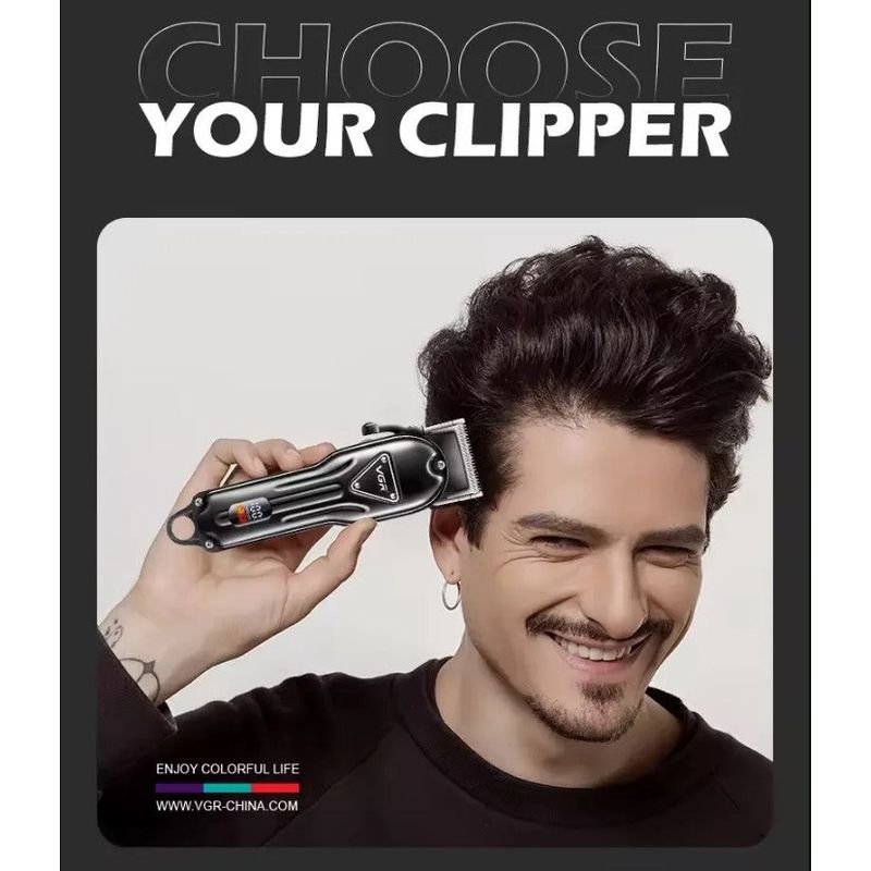 Ingrijire personala si Cosmetice - Aparate & accesorii ingrijire personala - Aparate de ras si tuns - Aparate de tuns - Masina de tuns VGR V-051, portabila, fara fir, 5W, USB, lama din otel, 4 capete de ghidaj, negru - Infinity.ro