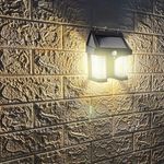 Casa si Gradina - Corpuri si surse de iluminat - Iluminat exterior - Lampi solare - Set 6 x Lampi solare duble pentru perete, 2W, 1200LM, protectie intemperii IP65, pentru casa sau gradina, negru - Infinity.ro