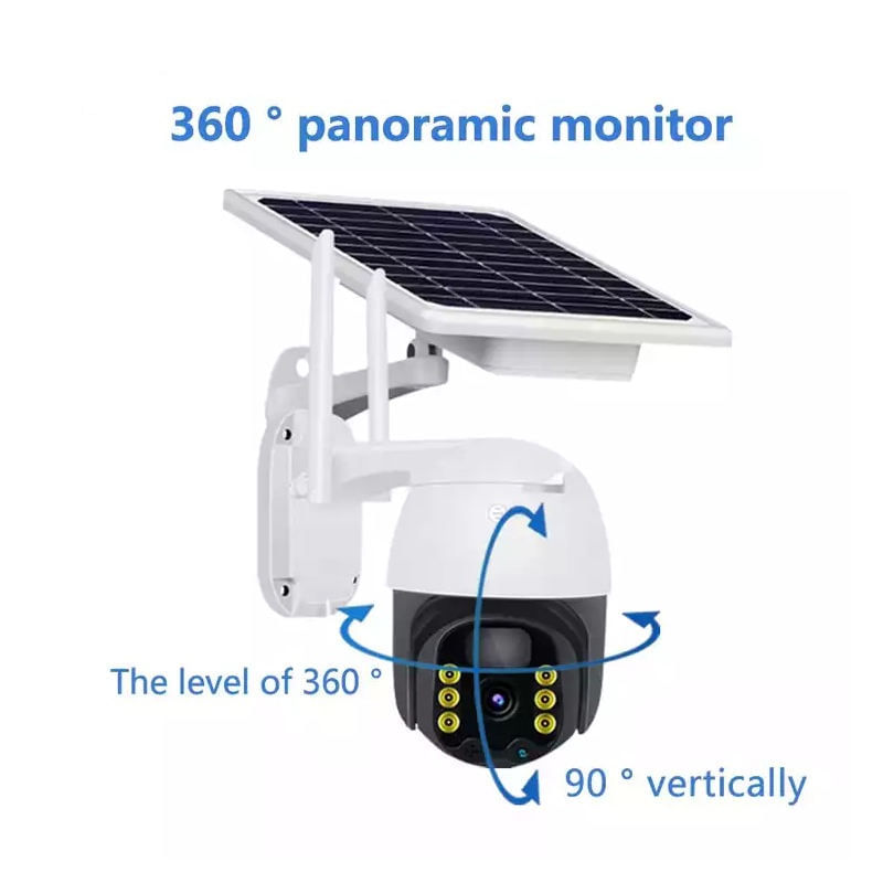 Casa si Gradina - Electrice - Smart Home - Camere de supraveghere - Camera supraveghere C Tech® video, WI-Fi cu panou solar, acumulatori inclusi, PTZ, alarma miscare+ micro SD card 64Gb - Infinity.ro