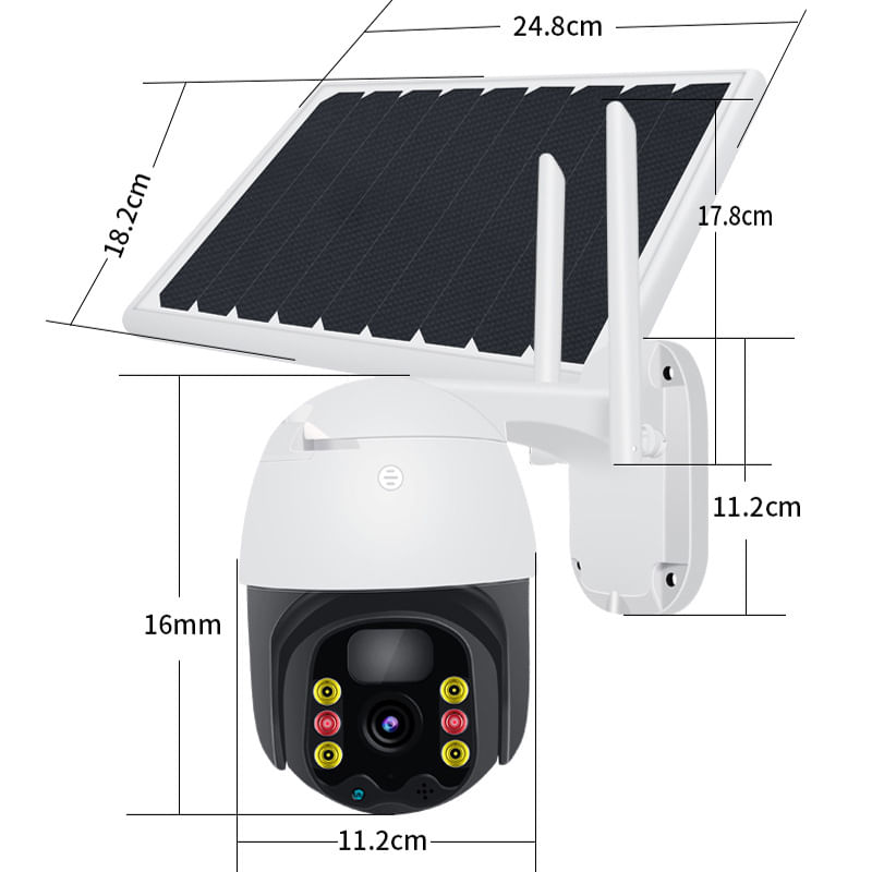 Casa si Gradina - Electrice - Smart Home - Camere de supraveghere - Camera supraveghere C Tech® video, WI-Fi cu panou solar, acumulatori inclusi, PTZ, alarma miscare+ micro SD card 64Gb - Infinity.ro