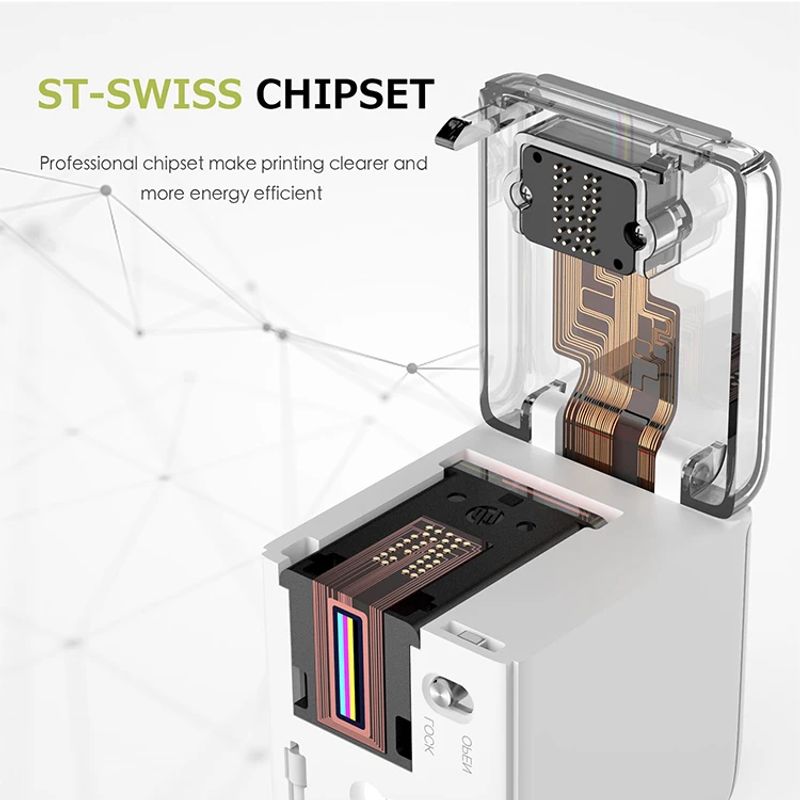 PC, gaming si accesorii - Imprimante, scanere & consumabile - Imprimante - Imprimante termice - Imprimanta termica color portabila C Tech®, printare pe diferite materiale, wifi, usb, compatibila Android/Ios, Alb - Infinity.ro