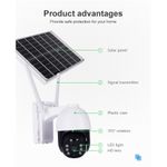 Casa si Gradina - Electrice - Smart Home - Camere de supraveghere - Camera supraveghere C Tech® SIM 4G FULL HD cu panou solar, acumulatori inclusi, PTZ, alarma miscare + Micro SD Card 64Gb - Infinity.ro