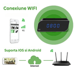 Laptop, Telefoane si Tablete - Wearables si gadgeturi - Gadgeturi - Dispozitive spionaj - Ceas cu camera ascunsa WiFi, HD, night vision, unghi 160°, infrarosu si senzor de miscare - 128 GB - Infinity.ro