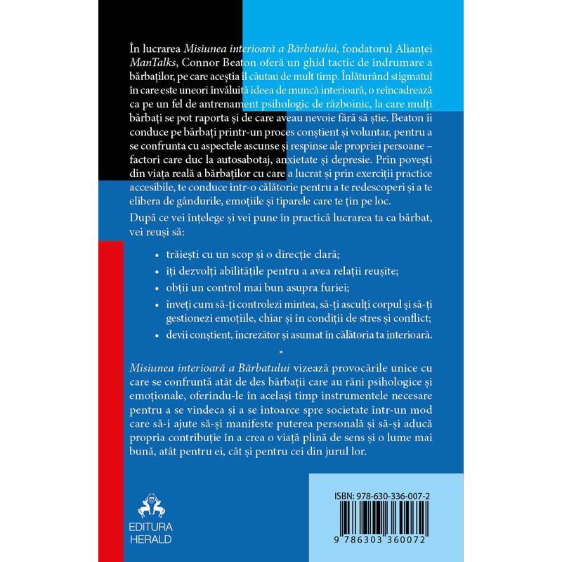 Carti si Birotica - Carti - Bestseller - Misiunea interioara a Barbatului - Ghidul practic ce te va ajuta sa-ti infrunti partea intunecata - Infinity.ro