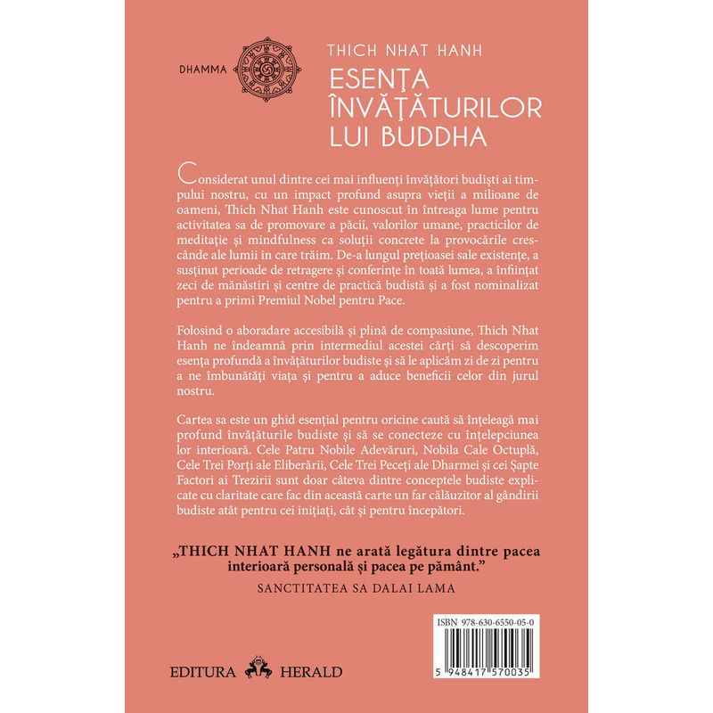 Carti si Birotica - Carti - Religie - Esenta invataturilor lui Buddha - De la suferinta la pace, bucurie si eliberare: - Infinity.ro