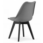 Casa si Gradina - Mobilier - Scaune si fotolii - Scaune - Set 4 scaune bucatarie/living, Mercaton, Mark, PP, lemn, grafit si negru, 49x55.5x82.5 cm - Infinity.ro