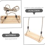 Jucarii, Copii si Bebe - Jucarii si jocuri - Jucarii de exterior - Leagane copii - Leagan Mercaton cu Sfoara pentru Copii, Dreptunghiular, Lemn, Maro, Greutate Max 120 kg, 40x17x1.4 cm - Infinity.ro