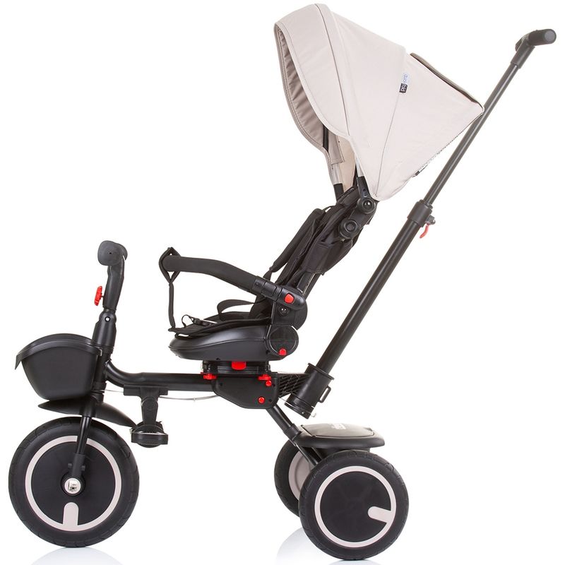 Jucarii, Copii si Bebe - Jucarii si jocuri - Jucarii de exterior - Triciclete - Tricicleta pliabila Chipolino Quick Fold cu sezut reversibil sand - Infinity.ro