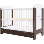 Casa si Gradina - Mobilier - Mobilier copii - Patuturi copii - Patut copii din lemn Hubners Calisto Unicorn 120x60 cm maro cu sertar - Infinity.ro