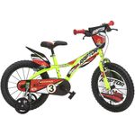 Sport si Outdoor - Ciclism - Biciclete pentru copii - Bicicleta copii Dino Bikes 16' Raptor galben - Infinity.ro