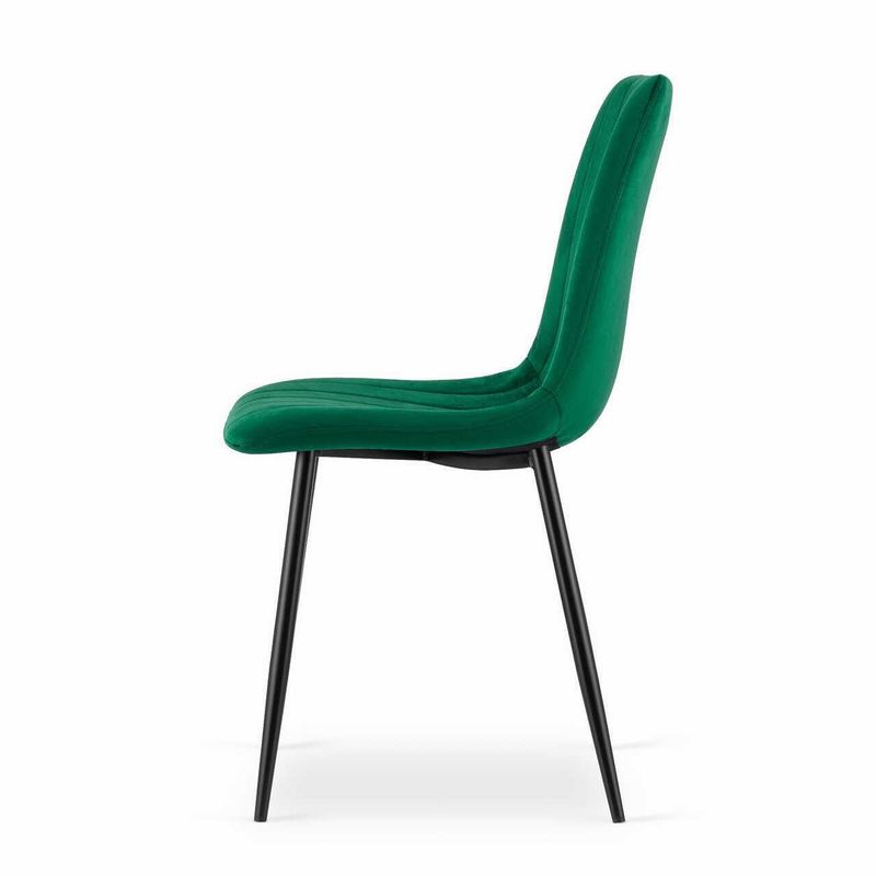 Casa si Gradina - Mobilier - Scaune si fotolii - Scaune - Set 4 scaune bucatarie/living, Mercaton, Lava, catifea, metal, verde si negru, 43x51x90 cm - Infinity.ro