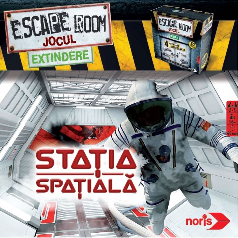 Jucarii, Copii si Bebe - Jucarii si jocuri - Jocuri si puzzle - Jocuri de societate - Extindere joc Noris Escape Room Statia Spatiala - Infinity.ro