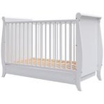 Casa si Gradina - Mobilier - Mobilier copii - Patuturi copii - Patut copii din lemn Hubners Mara 120x60 cm alb cu sertar - Infinity.ro