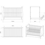 Casa si Gradina - Mobilier - Mobilier copii - Patuturi copii - Patut copii din lemn Hubners Mara 120x60 cm alb cu sertar - Infinity.ro