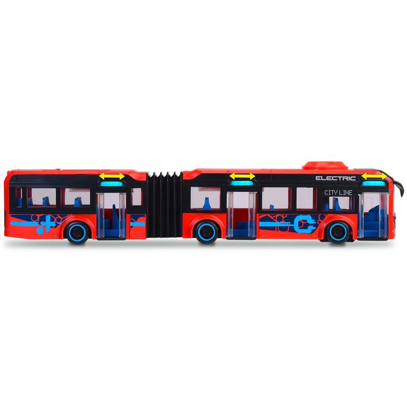 Jucarii, Copii si Bebe - Jucarii si jocuri - Jucarii bebelusi - Jucarii de tras/impins - Autobuz Dickie Toys Volvo City Bus 40 cm rosu - Infinity.ro