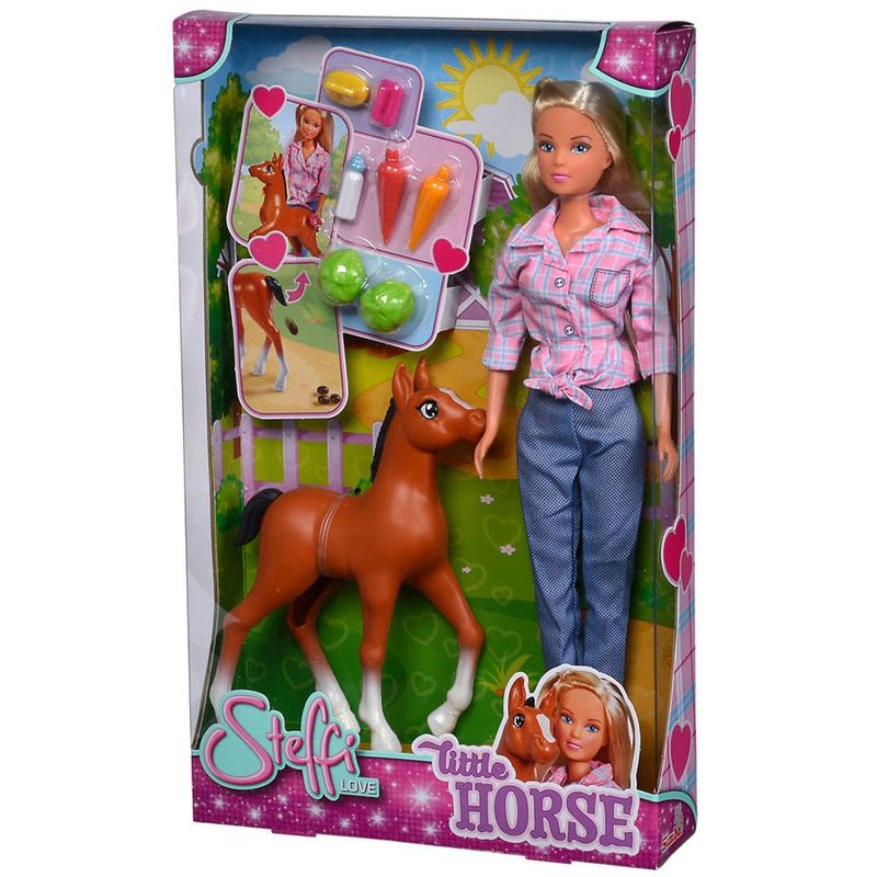 Jucarii, Copii si Bebe - Jucarii si jocuri - Papusi si accesorii - Papusi - Papusa Simba Steffi Love Little Horse 29 cm cu figurina si accesorii - Infinity.ro